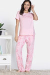 Zivame Floral Hush Knit Cotton Pyjama Set - Fairy tale — thumbnail 2